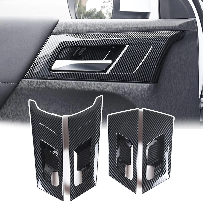 

ABS Carbon Fiber Style Car Inner Door Handle Bowl Cover Trim For Mitsubishi Outlander 2022 2023 2024+ Auto Accessories