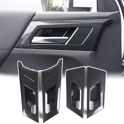 ABS Carbon Fiber Style Car Inner Door Handle Bowl Cover Trim For Mitsubishi Outlander 2022 2023 2024+ Auto Accessories