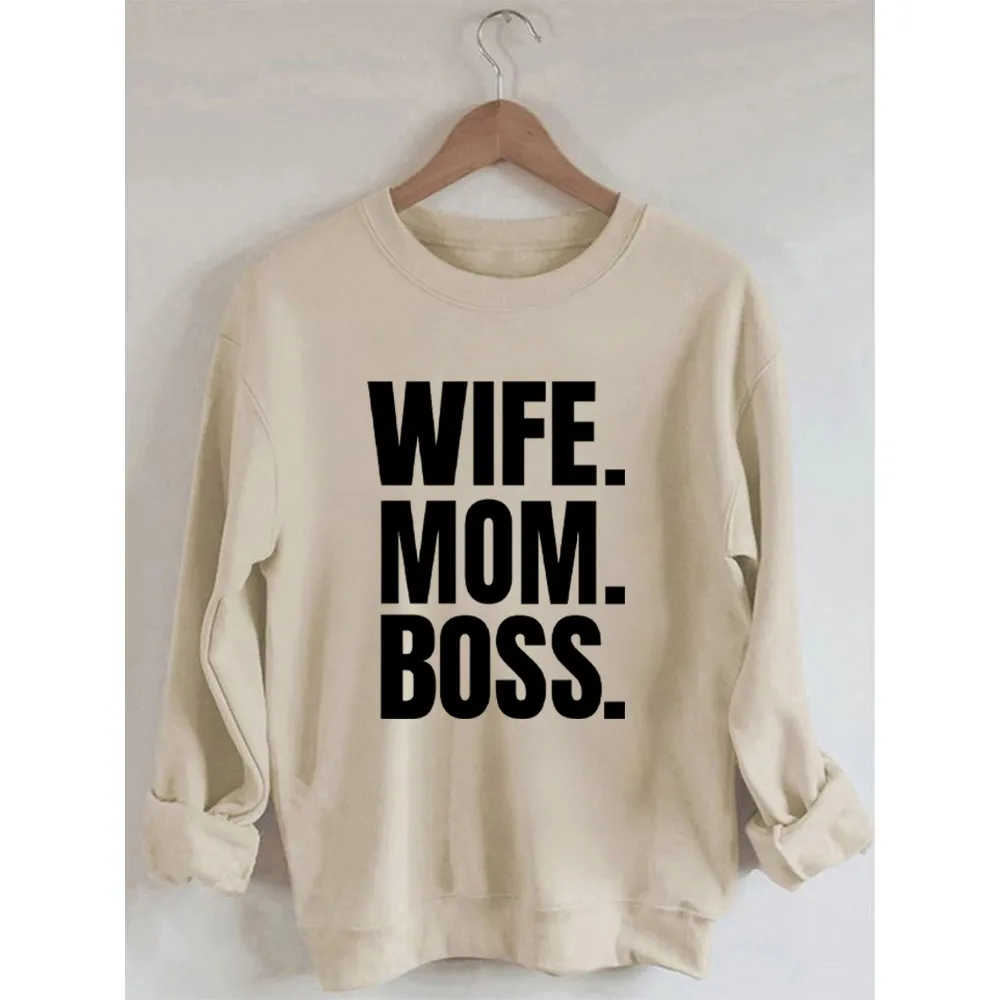 

Rheaclots Wife Mom Boss Long Sleeves Sweatshirt