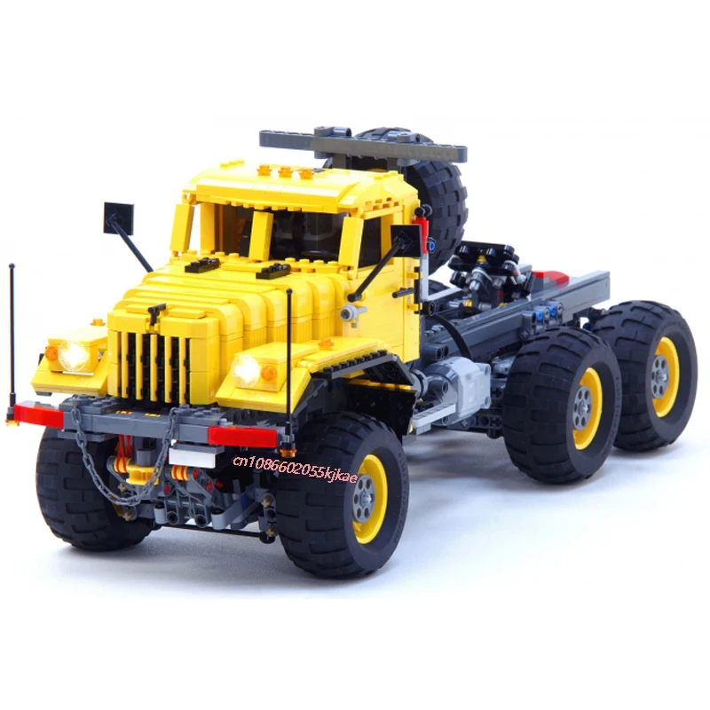 NEW 1840PCS MOC SEMI 6x6 Engineering off-road truck Tractor Trailer model DIY creative ideas christmasToy Gift technology Blocks