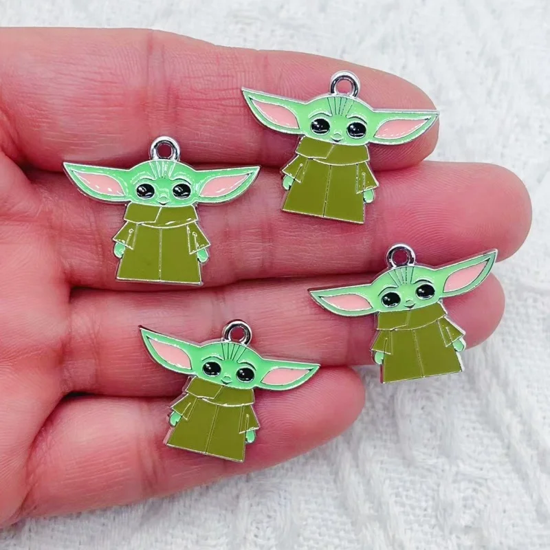 10pcs Cartoon Anime Charm Jewelry Accessories Enamel Necklace Earring Pendant Diy Making Supplies Alloy Metal