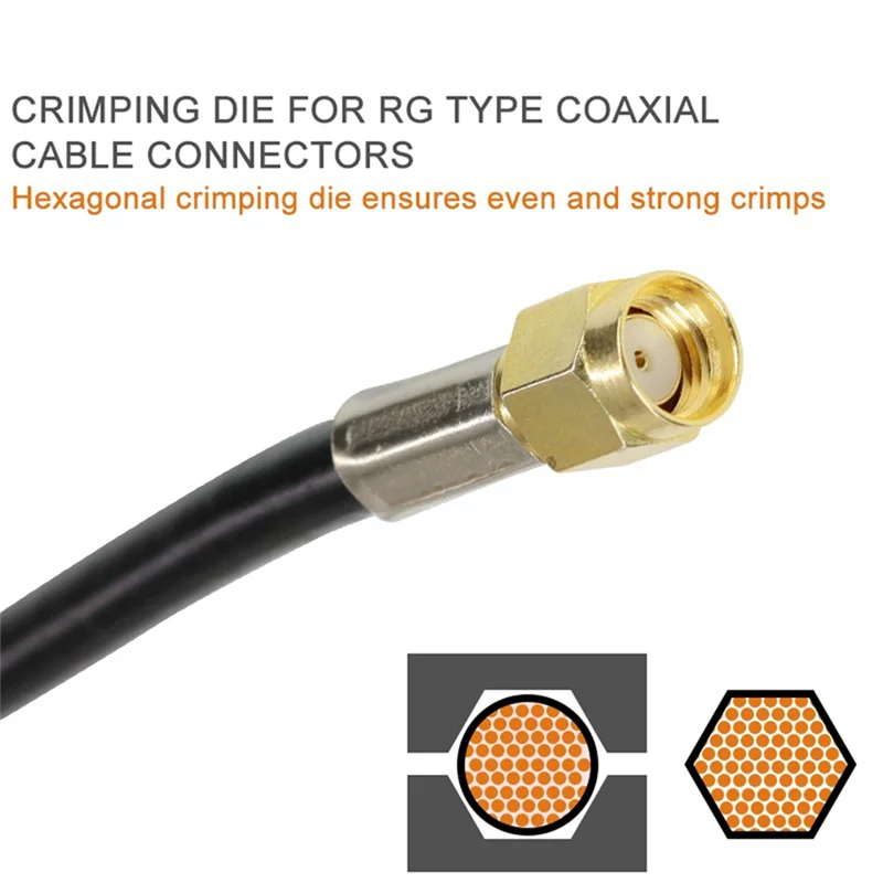 

Coaxial Cable Crimping Pliers Set HS-05H Crimping Pliers With 4 Jaws Are Suitable For RG55 RG58 RG59 Parts 62 Ratchet Tools