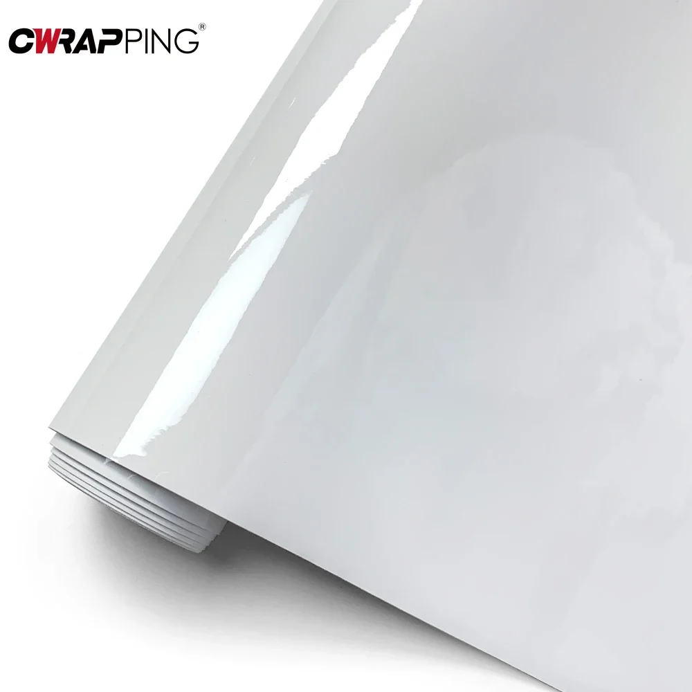 Adesivi per auto Pellicola in vinile impermeabile bianco lucido Incollaggio automatico Scooter Pellicola per carrozzeria moto Decorazione protettiva Accessori auto
