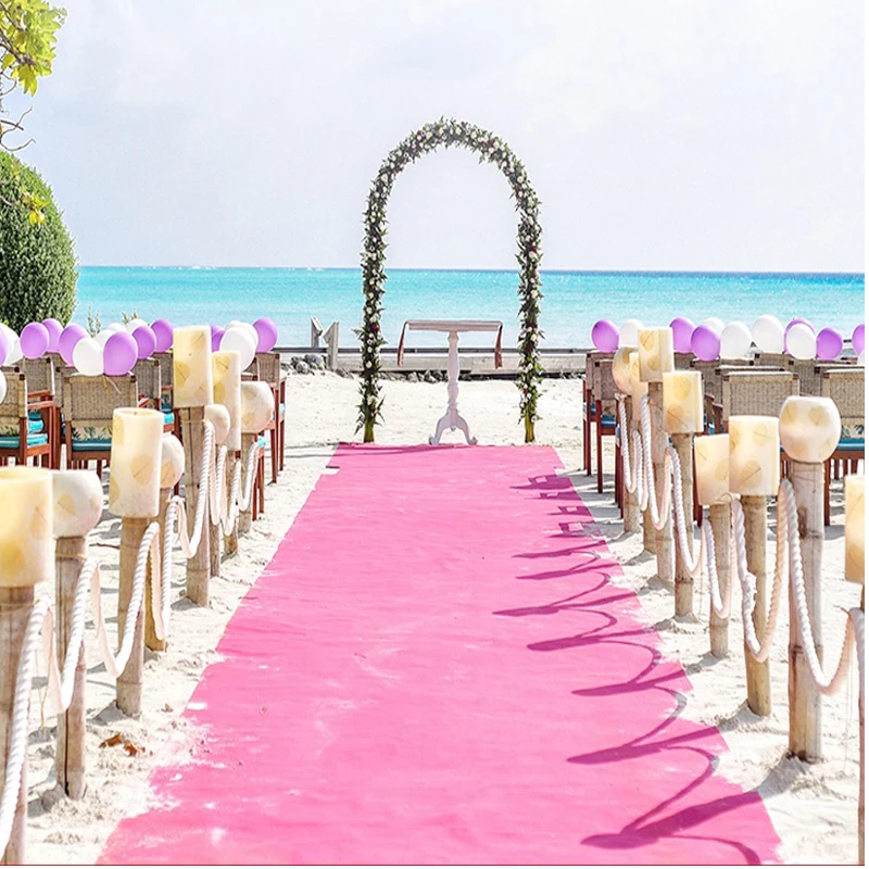 Wedding Walkway Carpet Non Woven Ceremony Party Stage Carpet Non Slip Running Walkway Carpet