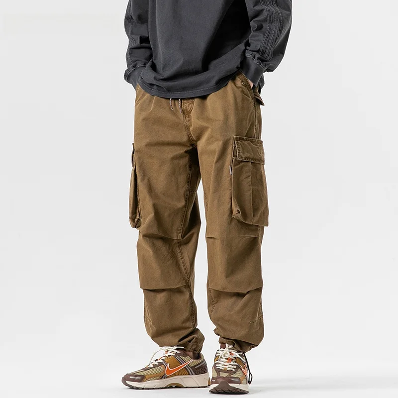 

Retro American Work Pants Men's Autumn New Straight Loose Casual Versatile Long Trousers JOKARJONNY Youthful Energy Sle