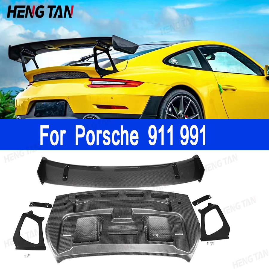 

High quality Carbon Fiber Spoiler For Porsche 911 991 GT2 Style Rear Wing Auto Racing Car Styling Tail Lip Wing Body Kit