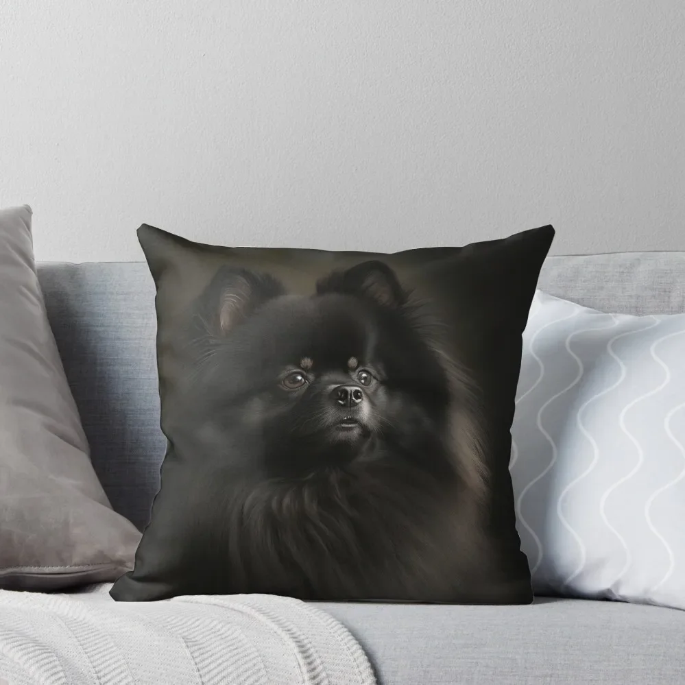 

Portrait of a Pomeranian Throw Pillow Cushions Home Decor pillow pillowcase