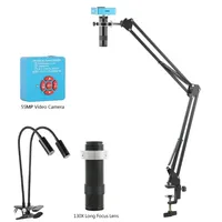 55MP 48MP 24MP 4K 1080P USB HDMI VGA Digital Video Microscope Camera 130X C-Mount Lens LED Gooseneck Lamp Repair Tools