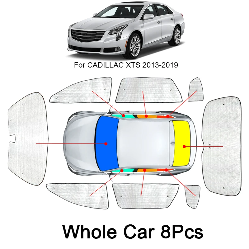 

Car Sunshades UV Protection Cover For Cadillac CT6 XTS 2013-2025 Window Curtain Sun Shade Visor Windshield Internal Accessory