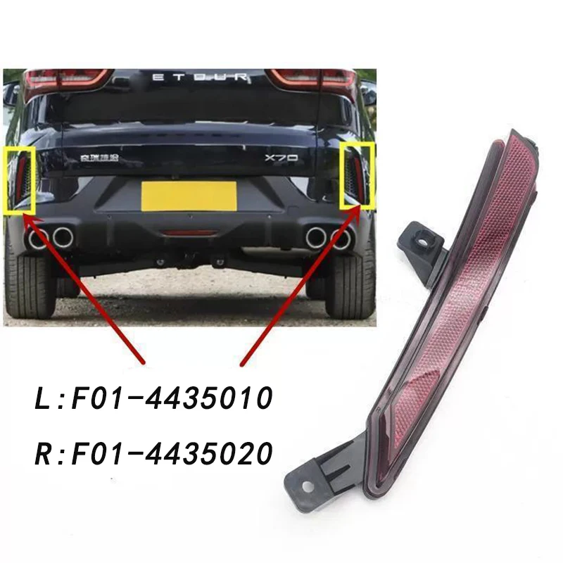 Rear Bumper Reflector for Chery Jetour X70 X70S Rear Bumper Light Car Accessories  F01-4435010   F01-4435020