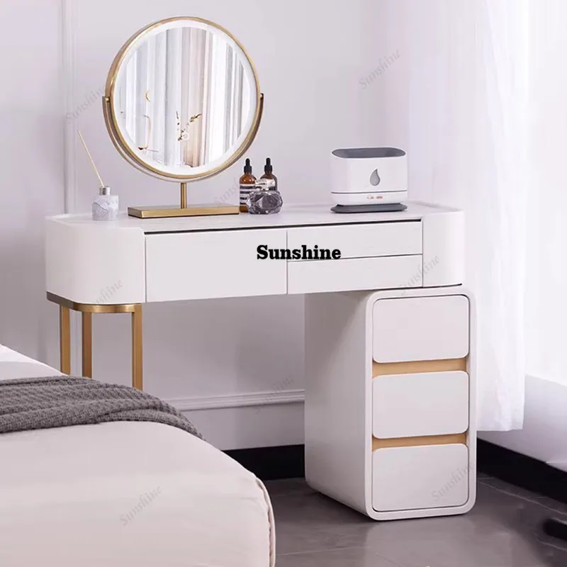

White Modern Vanity Table Living Room Accessories Makeup Vanity Table Women European Mesa De Maquillaje Postmodern