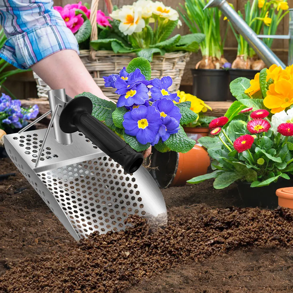 

Hot Sell Sand Scoop for Metal Detecting Metal Detector Beach Finds Scoop Equipment Garden Gadgets Utensils Supplies Sand Scoop