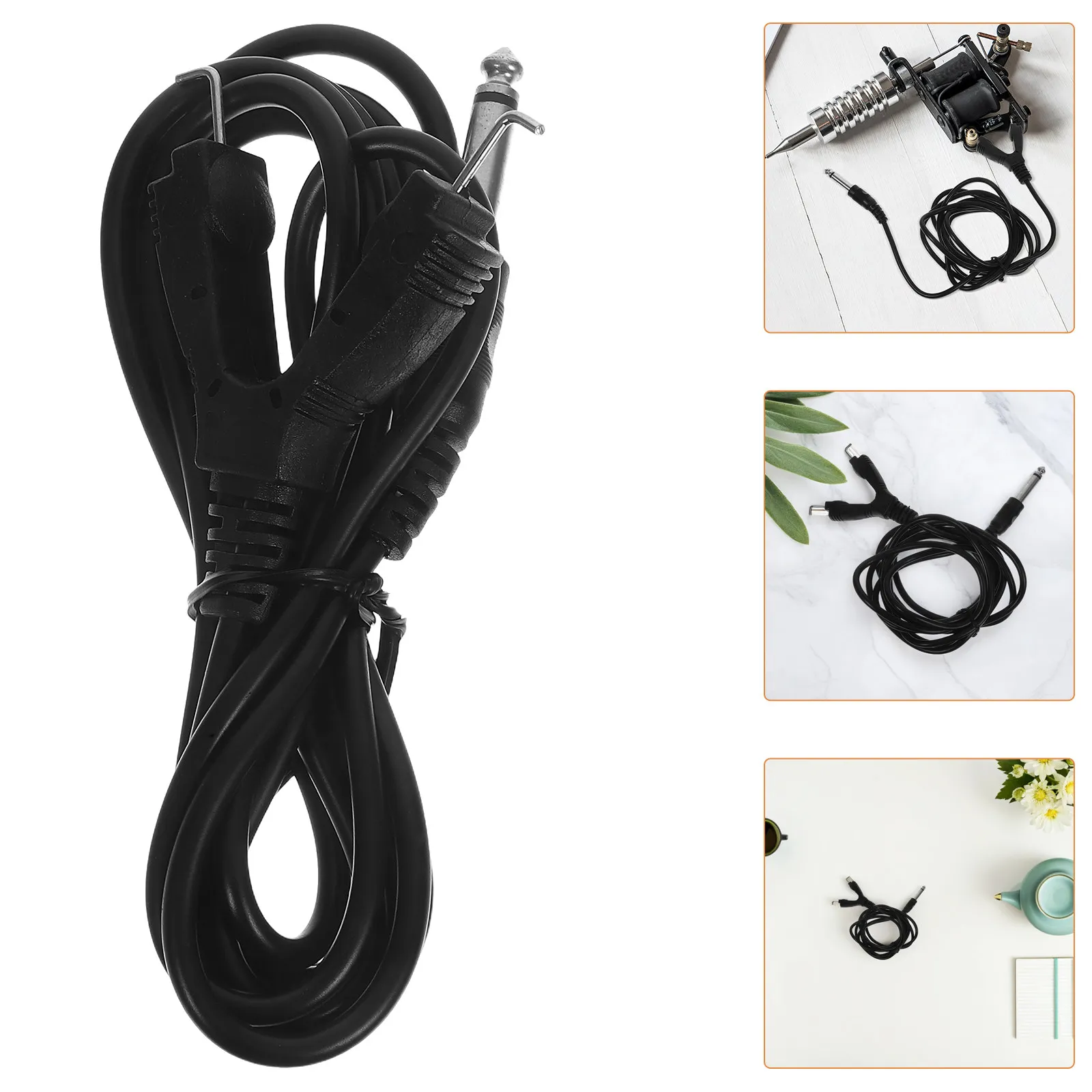 

2.5m Clip Cord Silicone Copper Heavy Duty Tattoo Power Supply Wire for Standard Mono Plug Machine Compatible with Most Tattoo