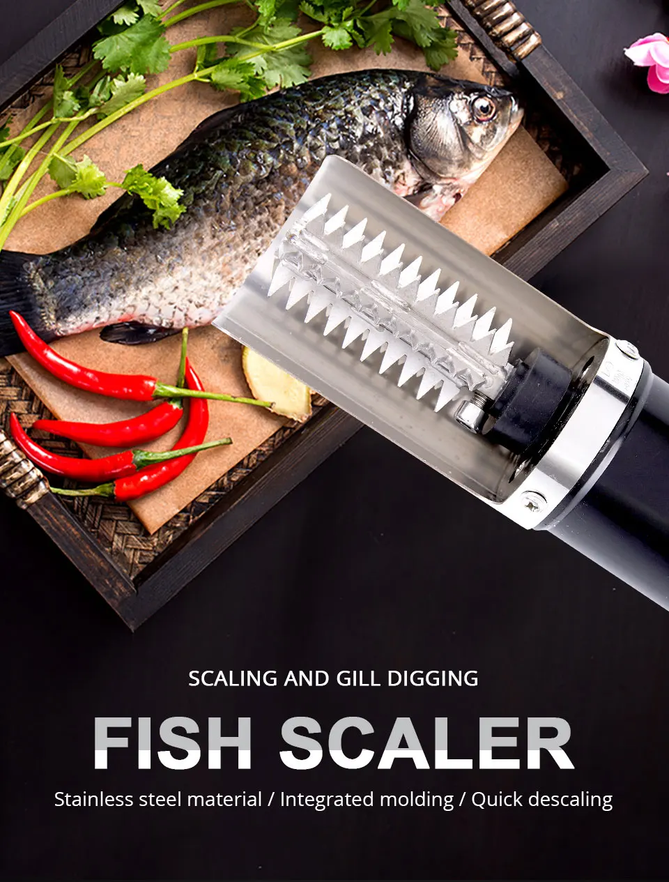 120W Waterproof Electric Fish Scaler | Portable Battery-Powered Fish Scale Remover for Kitchen Seafood