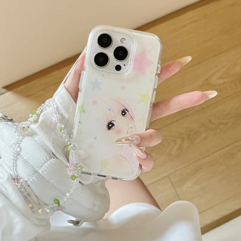 أنيمي الفتيات Yoshioka Futaba جراب هاتف آيفون 14 15 16 برو ماكس 16pro 14pro 15pro قصة حب اليابان غطاء الكرتون