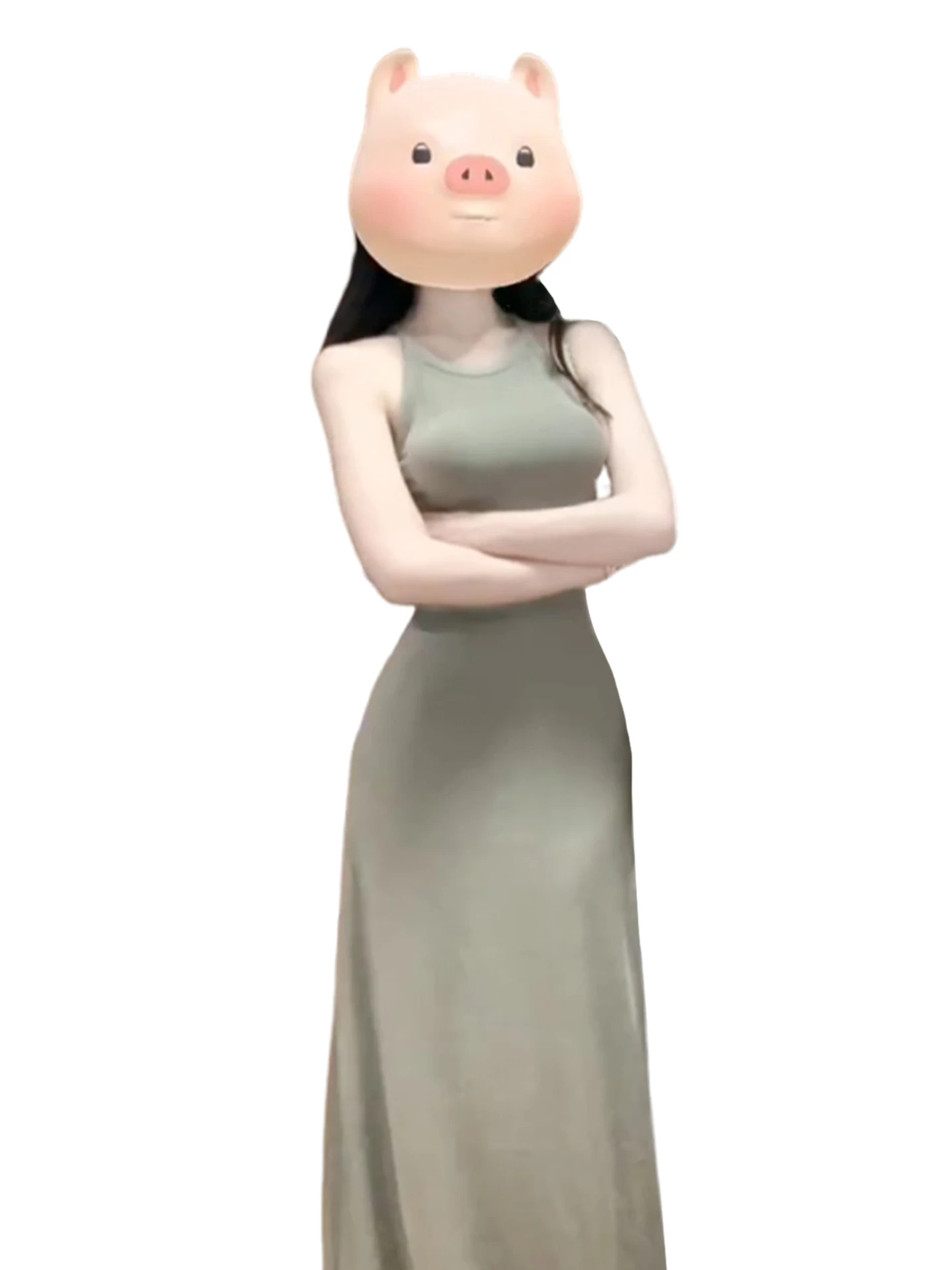 ay Strapl Bodycon Dr Dames Zomer 2025, Nieuwe Sle Lange Rok Hoge Taille Pure Kleur Japanse Zoete Sle Geen Sve