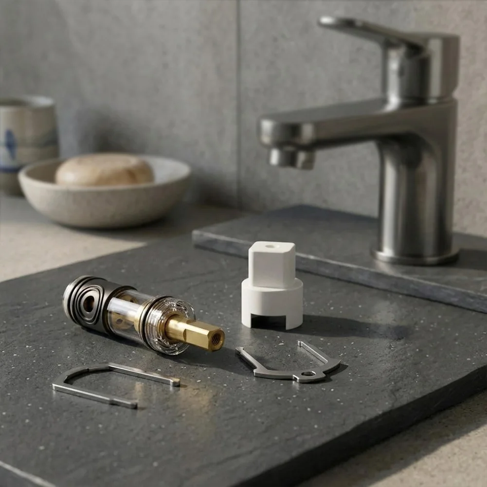 1225 Replacement Cartridge for Single Handle Kitchen Bathroom Faucet Shower Valve Brass Core Easy Install Leak