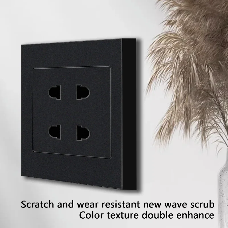 Black Wall Switch EU RU Vintage Flame retardant Panel 1 Gang 1 Way Wall Rocker Switch On/Off 16A AC 250V Russian socket