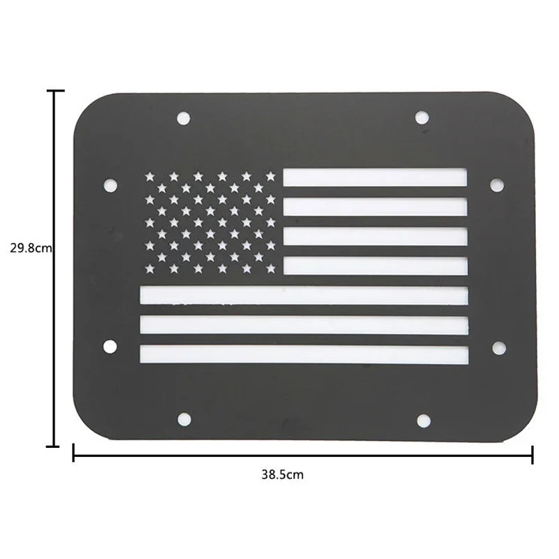 Portapneumatico di scorta per auto Elimina la copertura della piastra di riempimento Telaio di protezione dello sfiato del portellone posteriore per Jeep Wrangler JK 2007-2017