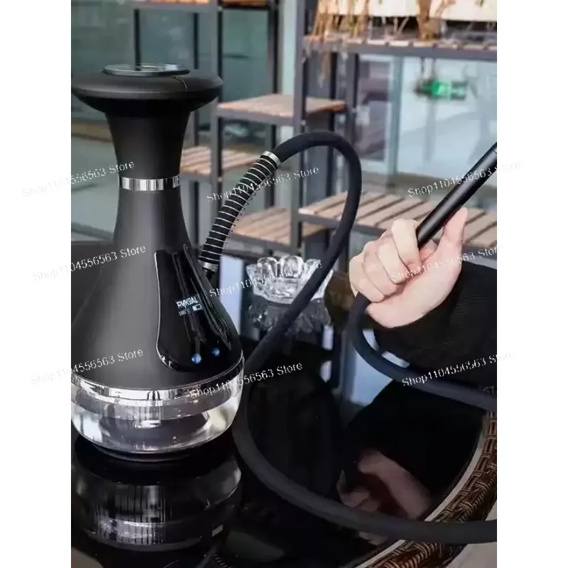 New Design LED Smart Charging Electric Hookah Kit, Cool Light Effect, Portable Complete Hookah Set