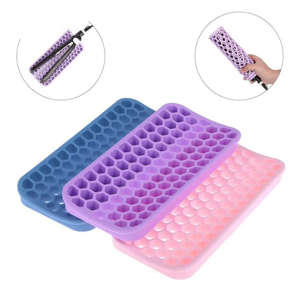 

Waterproof Silicone Curling Iron Mat Portable Non-slip Heat Insulation Pad Durable Anti-hot Styling Tool Women