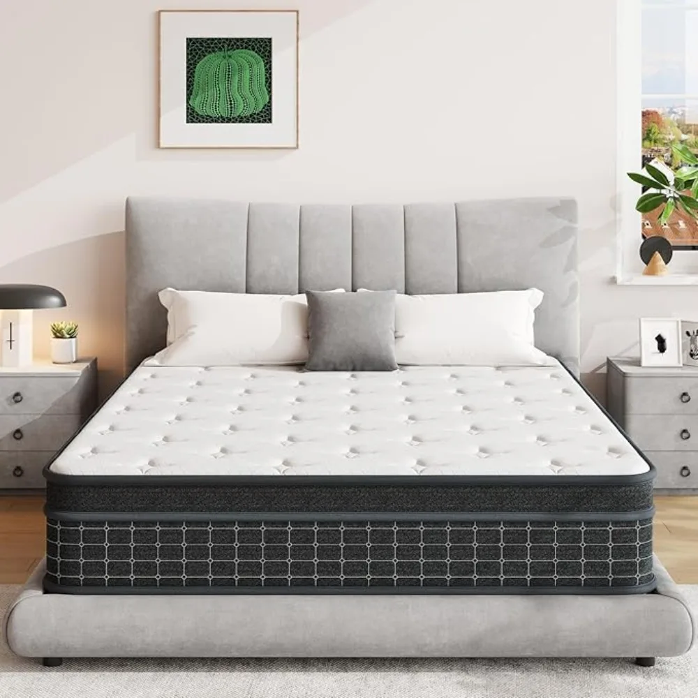 

Large Mattress, 12 Inch Large Mattress, Boxed, Individually Packaged with Bagged Springs, Isolated for Exercise
