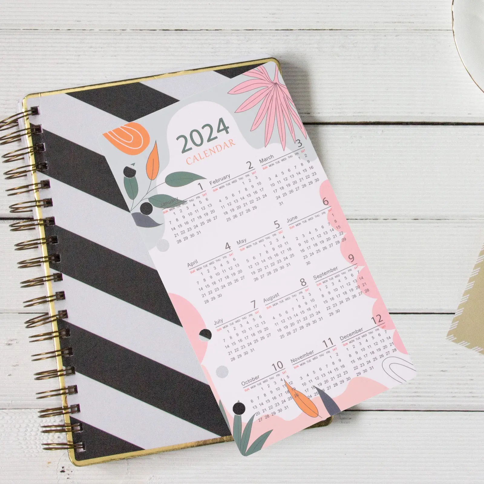 

Premium Acrylic Calendar Binder Dividers for Journals Notebooks Daily Planner Organization Portable Lightweight Detachable