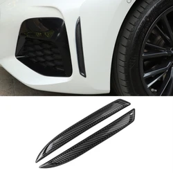 Parachoques delantero y trasero Universal para coche, Protector de esquinas, pegatinas de fibra de carbono, tira decorativa antiarañazos, color negro, 2 piezas