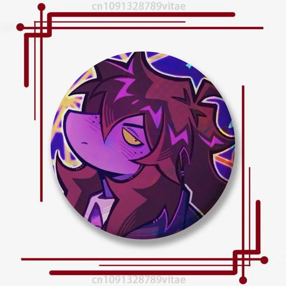 S-Susie D-Deltarune 58mm Badge Brooches on Backpack Clothes Handmade Round Enamel Pins for Jewelry - view 6