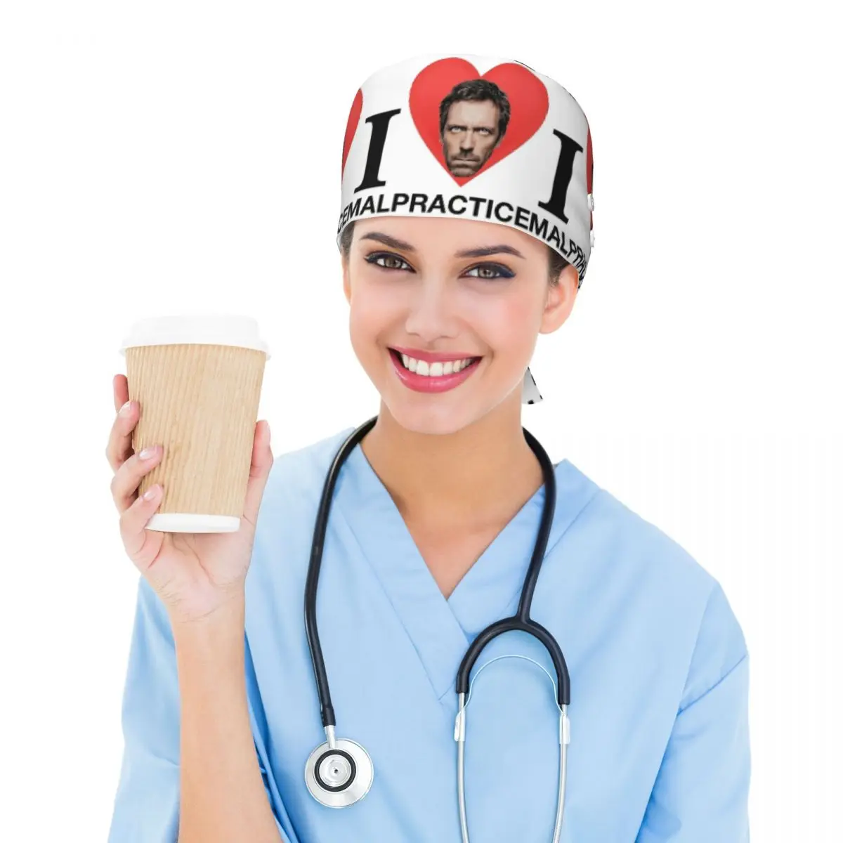 Dr House MD TV Scrub Hat Doctor Working Surgical Cap Unisex Adjustable Nursing Caps for Dentist