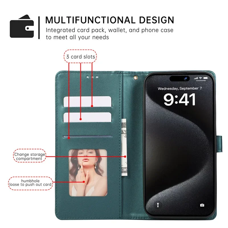 حافظة لهاتف آيفون 17 Air 16 15 14 Pro Max 16E 13 12 Mini 11 XS XR Max SE 8 7 Plus غطاء حامل قابل للطي #5