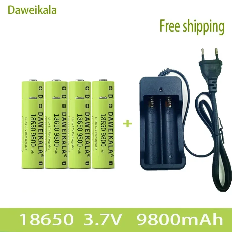 18650 Battery Rechargeable Battery 3.7V 18650 12000mAh Capacity Li-ion Rechargeable Battery For Flashlight Torch Battery+Charger