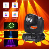 KEMAX Mini Beam 100W Dj Mobile Head Rotating 18Prism LED Moving Head DMX Sound Spot Disco Stage Lighting For Party  Nightclub