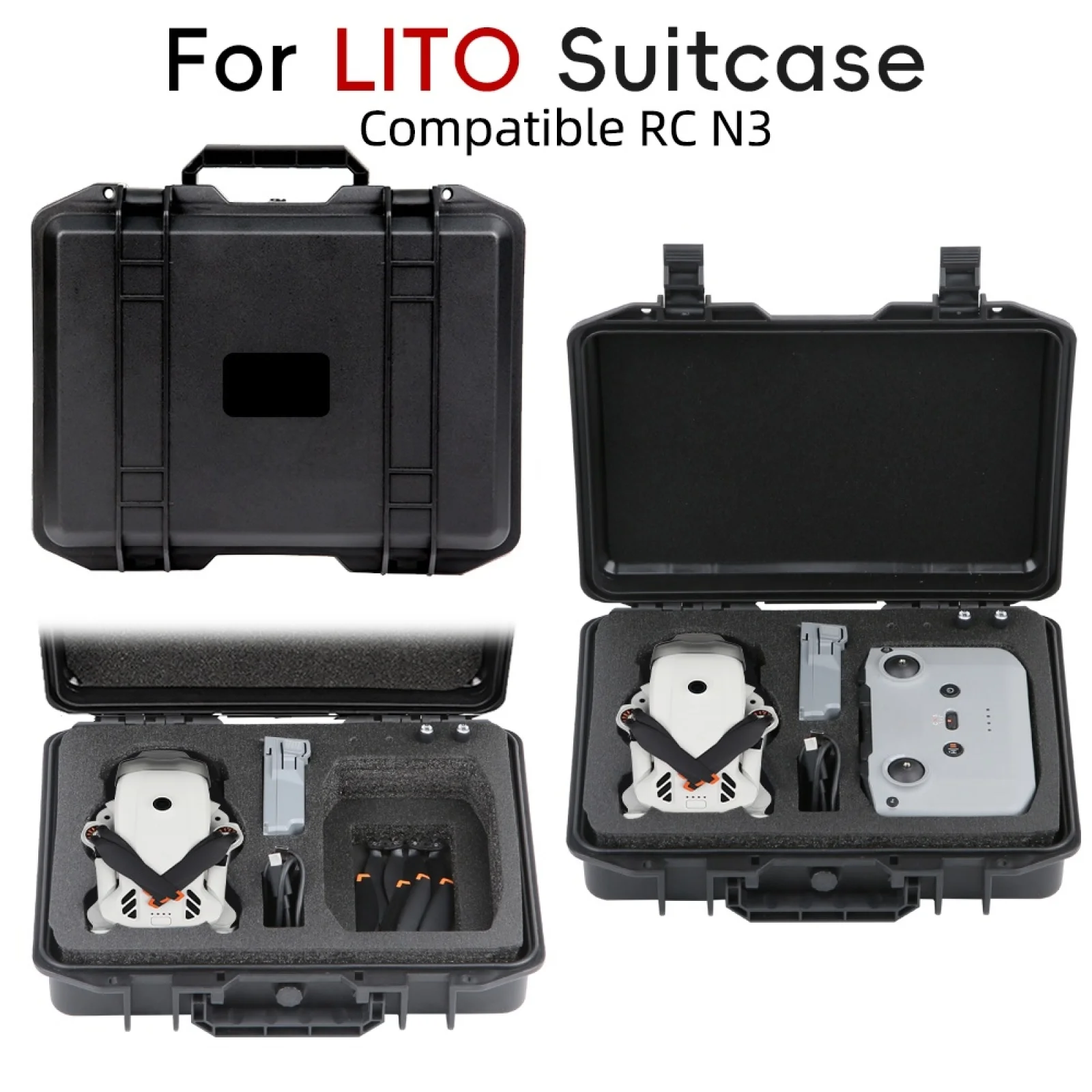 

Explosion-Proof Case for DJI Lito X1 /1,Hard-Shell Storage Box Waterproof Travel Carry Bag for RC-N3 Remote Controller, Battery