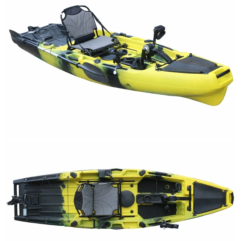 2023 new pedal boat, foot plastic kayak, gear pedal plastic professional, boat independent