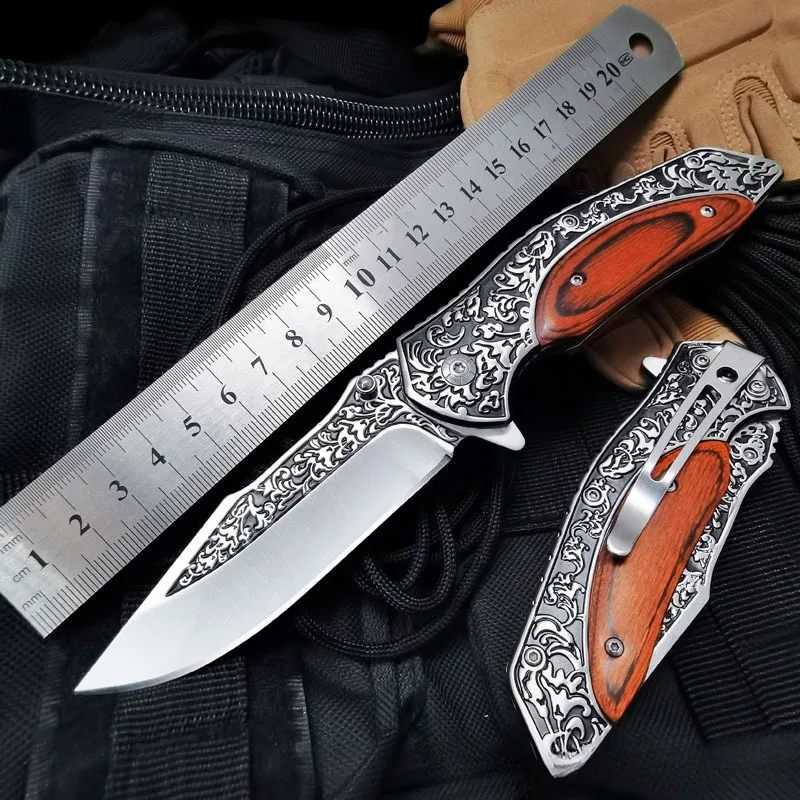 

Wilderness exploration Self Defense Survival High hardness Folding knife Outdoor Camping and Hunting Portable Pocket Knives Tool