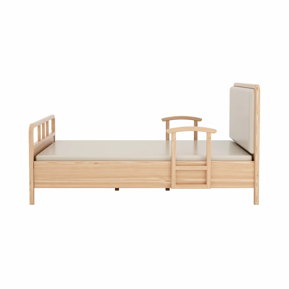 & Public Private Hospital Furniture Bilateral Armrest Design Wooden Bed Room Medical Beds for Hospital