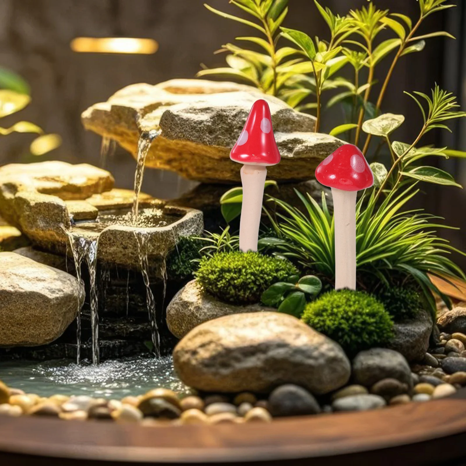 3 قطعة ديكور الفطر السيراميك سطع ديكور حديقة المنزل النمط الطبيعي اتقان غرامة لمكتب شرفة فناء سطح المكتب