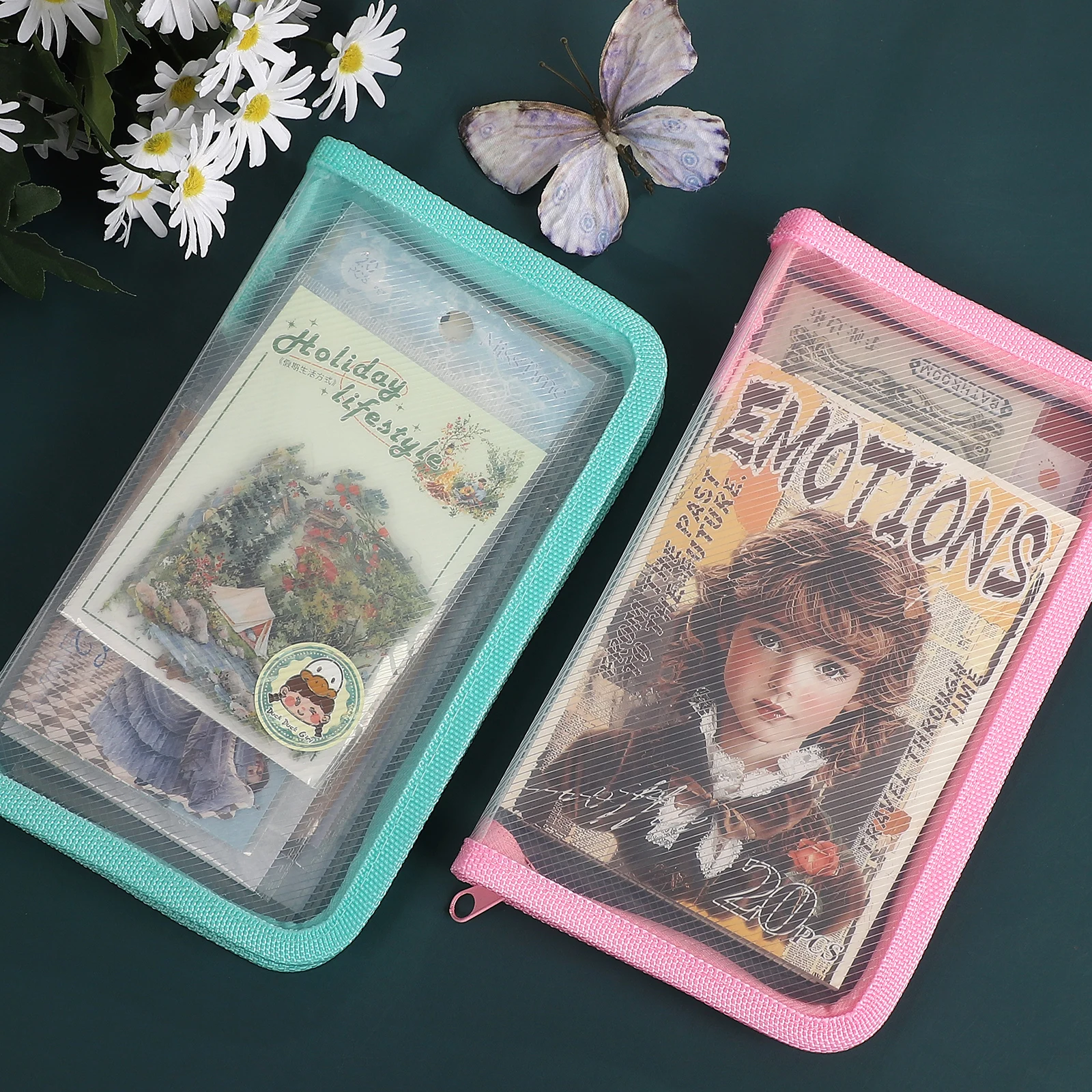 A6 саржа, прозрачная сумка для хранения на молнии, справочник, пенал, креативный материал для журнала «сделай сам», студенческие принадлежности, канцелярские принадлежности