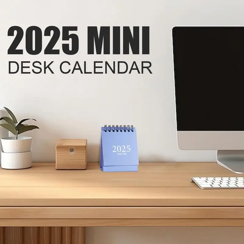 Standing Calendar 360 Degree Page Turning Small Desk Calendar 2025 Flipping Calendar For Classroom Portable Small Desk Calendar