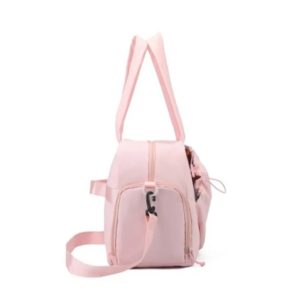 Large Capacity Tennis Racket Bag Waterproof Solid Color Tennis Crossbody Bag Adjustable Dry-wet Separation Travel Handbag Women