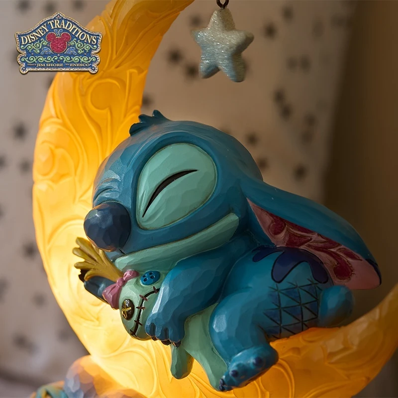 本物のディズニーステッチアクションフィギュアステッチおやすみナイトライトオーナメント照明可能クリエイティブカスタマイズされた誕生日ギフト