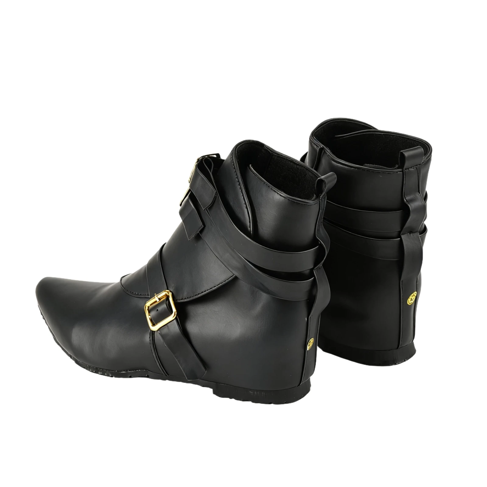 Men Renaissance Boots Medieval Cosplay Boots Vintage Viking Pirate Shoes Pointed-Toe Flats Leather Buckle Shoes Halloween