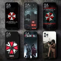 R-RESIDENT GAME EVILS  Phone Case For iPhone 15,14,13,12,11,Plus,Pro Max,XS,X,XR,SE,Mini,8,7 Soft Silicone Black Cover