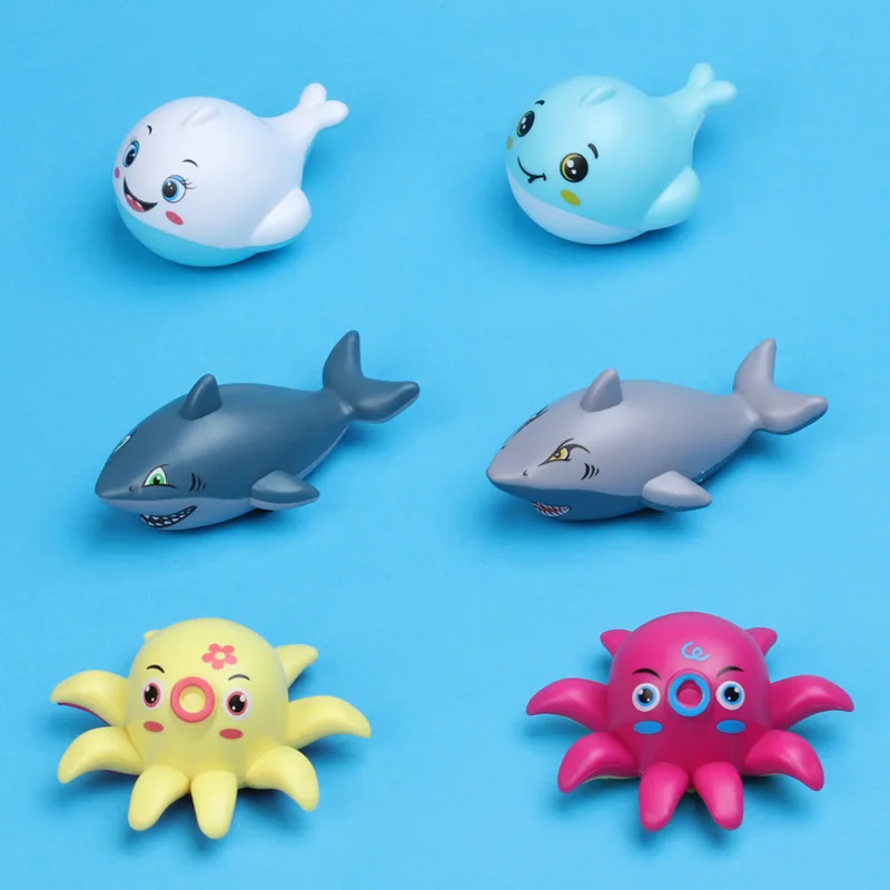 Animal Shaped Starstarfish Cart Dolphin Kindergarten Small Toy Plastic Cartoon Q Version Pull Back Vehicles for Boy Toys Gift