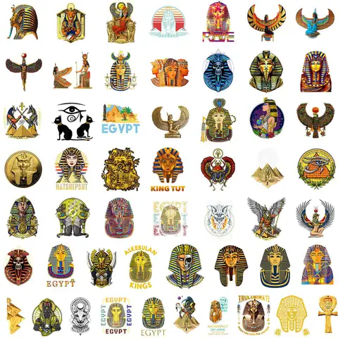 10/25/50pcs Ancient Egypt Pyramid Stickers Graffiti for DIY Scrapbook Suitcase Water Bottle Phone Laptop Guitar Car Skateboard