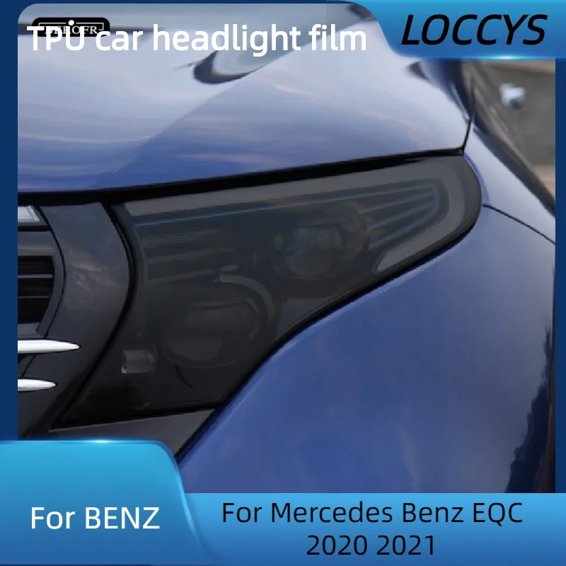 

For Mercedes Benz EQC 2020 2021 Car Headlight Taillight Protection Tint Film Smoke Black Transparent TPU Sticker Accessories