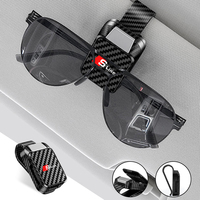 For Audi Sline A4L A6L A4 A3 A6 A7 A8 A5 B8 B5 Q5 B6 Q7 S3 S4 S5 S6 S2 S1 Car Sunglasses Holder Glasses Ticket Card Storage Clip