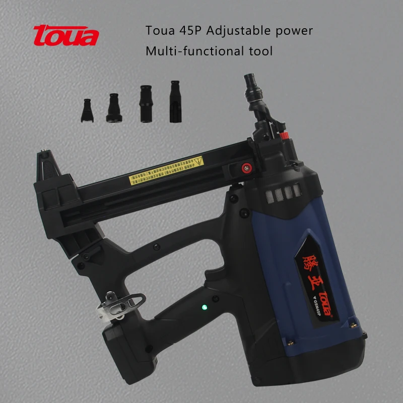 Toua 45p Cordless Gas Concrete Nail Gun - Portable Pneumatic Tool for Construction And Home Improvement
