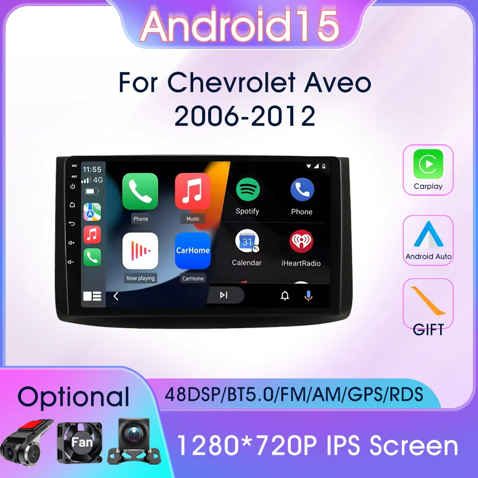 

Android 15 Car Radio for Chevrolet AVEO T250 2006 - 2012 HD Touch Screen Head Unit 9 Inch GPS Navi BT FM Car Intelligent Systems